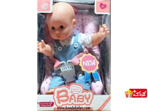 عروسک طرح نوزاد به همراه کوله پشتی مدل 1-7113