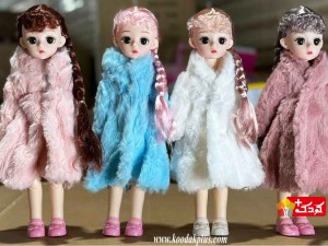 عروسک کره ای مفصل دار با پالتو خزدار مدل LH121