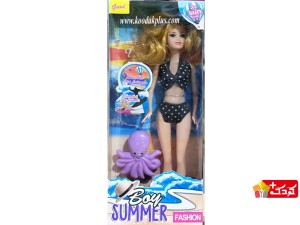 عروسک باربی ساحلی به همراه اختاپوس مدل zr-068