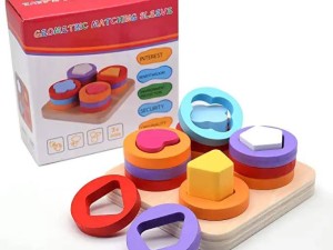 اسباب بازی مونته سوری جاگذاری اشکال مربعی مدل geometric matching sleeve