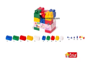 بازی ساختنی آجره با فرزندان 22 قطعه
