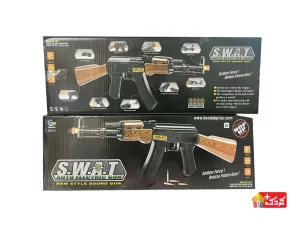 تفنگ موزیکال و پوکه پران طرح کلاشینکف مدل AK47-1