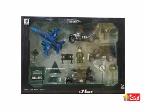 ست ماشین و هواپیما نظامی فلزی به همراه مینی فیگور مدل CY-401