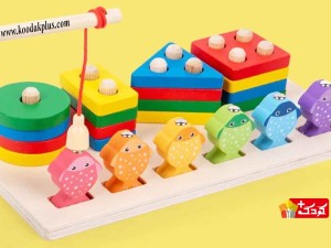 جای گذاری اشکال چوبی و ماهیگری آهنربایی 23 قطعه