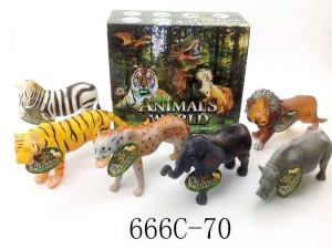 اسباب بازی فیگور حیوانات وحشی پک 6 عددی مدل Animal World