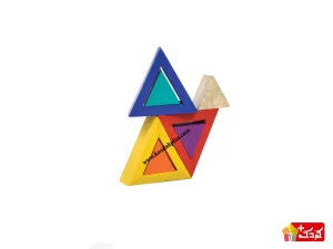 اسباب بازی فکری چینک مثلث متساوی الاضلاع کوچک چوبین