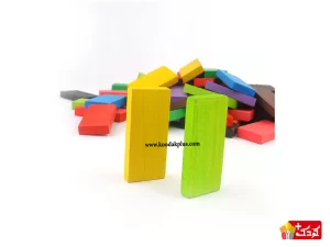 اسباب بازی چوبین مدل دومینو چوبی