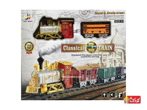 قطار ریلی کلاسیک دودزا و موزیکال اسباب بازی مدل 4-6678