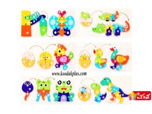 پازل چوبی رشد و تکامل حیوانات در 6 مدل