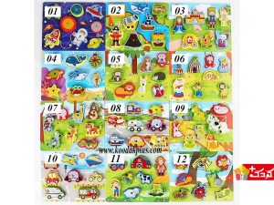 اسباب بازی پازل چوبی جانمایی پین دار در 12 مدل