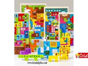 بازی فکری پازل کاتامینو چوبی در 3 مدل