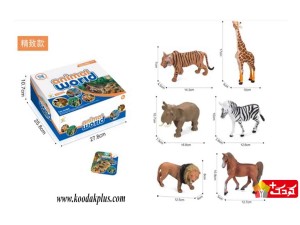 مجموعه 6 عددی فیگور حیوانات وحشی سری animal world