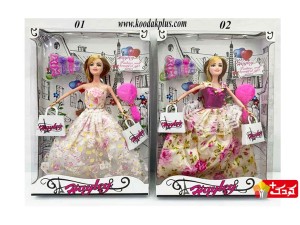 عروسک باربی مفصلی با لباس مجلسی و وسایل مدل  Hayley