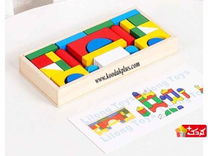 اسباب بازی بریکس چوبی 27 قطعه به همراه جعبه چوبی