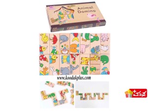 اسباب بازی دومینو چوبی طرح حیوانات کد 810