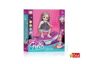 عروسک موزیکال چشم تیله ای اسکوتر سوار مدل 9804