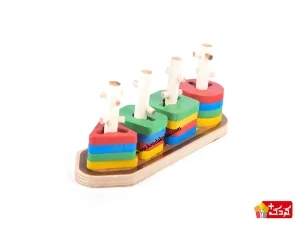 بازی چوبی مونته سوری مانع دار فکرآوران مخصوص رده سنی دو تا 5 سال است