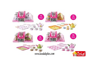 ست اسباب بازی چایخوری استیل 15 قطعه