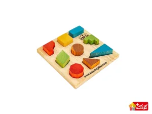 بازی چوبی صفحه اشکال محصولی جهت یادگیری رنگ و اشکال است