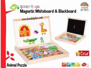 تخته سیاه و وایت برد دوطرفه مگنتی گرین تویز طرح زرافه