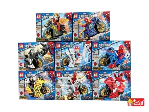 سری لگو مرد عنکبوتی موتور سوار مدل MG689 (8 طرح)