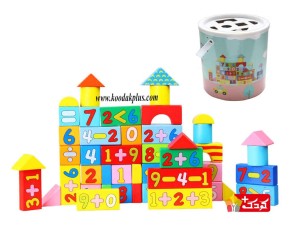 بازی آموزشی بریکس چوبی سطلی 52قطعه کد 866