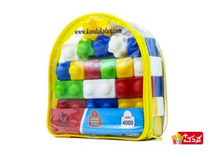 اسباب بازی لگو ساختنی کوله ای 40 قطعه برند اسکیمو کد 4000