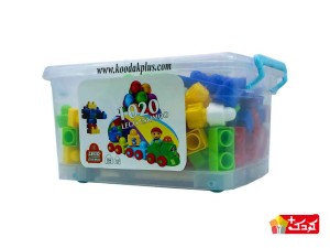 اسباب بازی لگو ساختنی چهارگوش درب لولایی 162 قطعه اسکیمو کد 1020