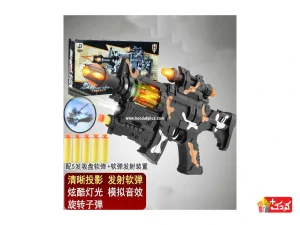 تفنگ موزیکال و تیر فومی لیزر دار مدل 6885