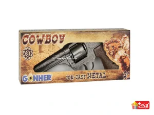 هفت تیر کابوی فلزی اسباب بازی مدل GONHER-80-0