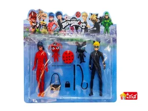 ست فیگور دختر کفشدوزکی و پسر گربه ای