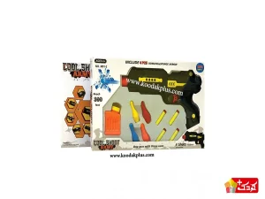 تفنگ اسباب بازی سه کاره تیر ژله ای و بولینگ AMT