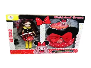 عروسک اسباب بازی کره ای مفصل دار به همراه کیف