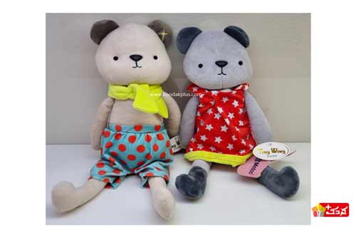 عروسک پولیشی خرس لباس دار در دو مدل پسر و دختر موجود است