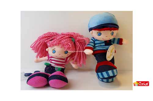 عروسک خزی دختر و پسر لباس راه راه آنتی آلرژی می باشد