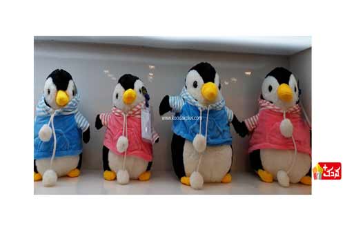 عروسک خزی پنگوئن سویشرت دار دو سایز و دو طرح زیبا دراد