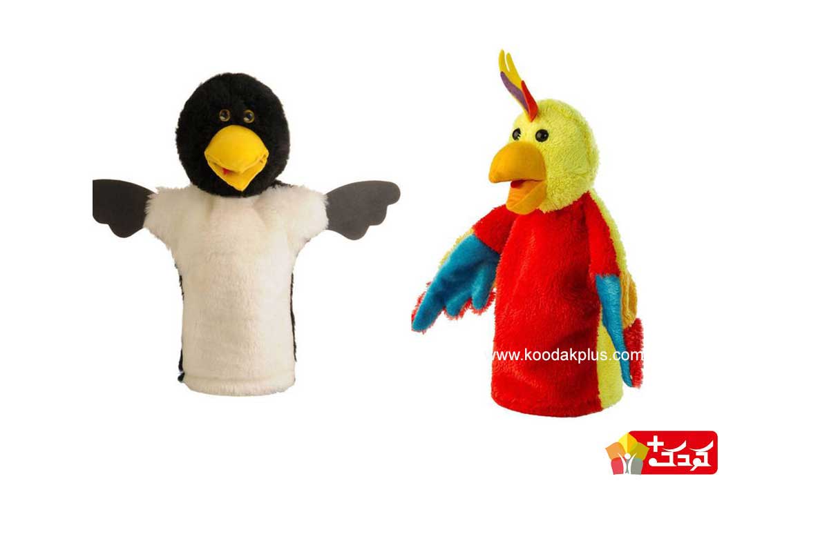مجموعه دو عددی عروسک نمایشی پرندگان