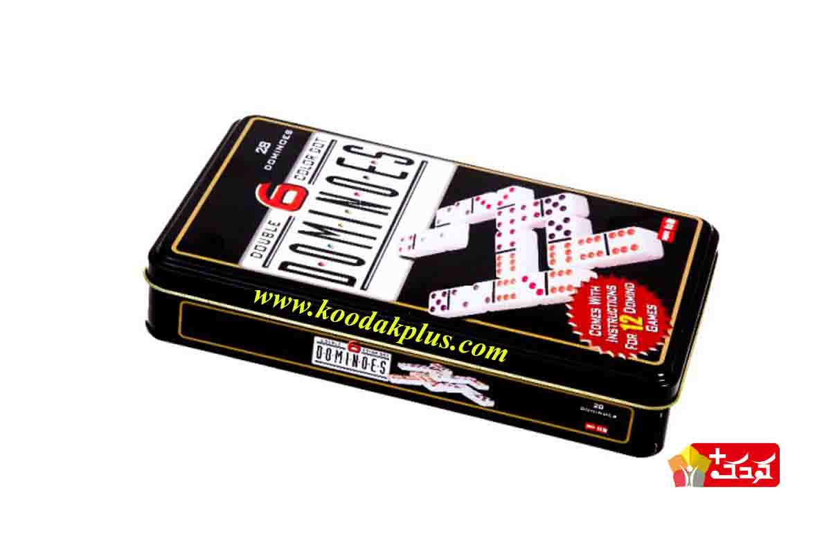 اسباب بازی دومینو سنگی 28 عددی جعبه فلزی با کیفیت