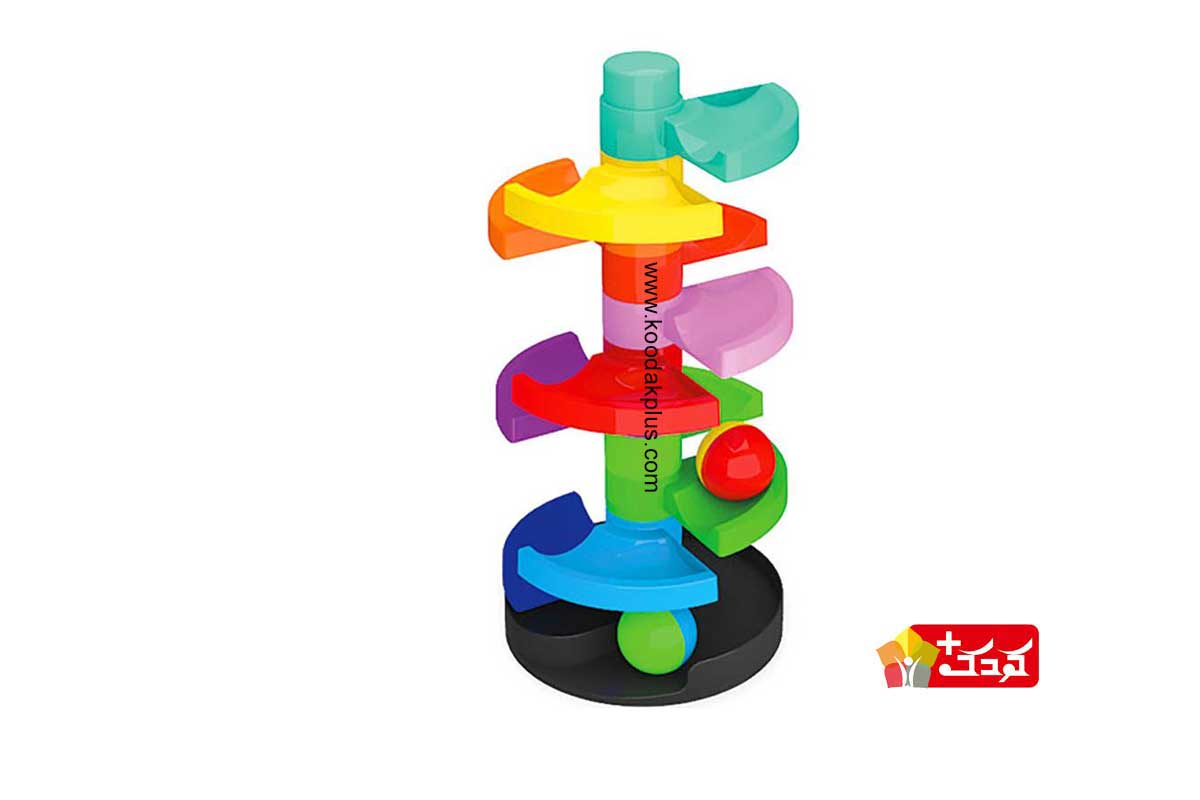 بازی پله پله دارای دو توپ صدا دار و 12 قطعه رنگی