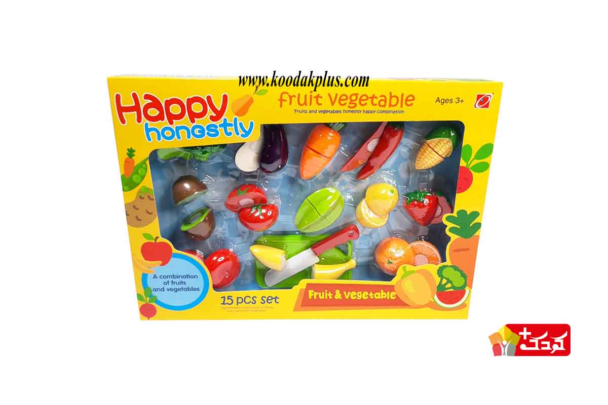 اسباب بازی برش میوه پلاستیکی 15 قطعه