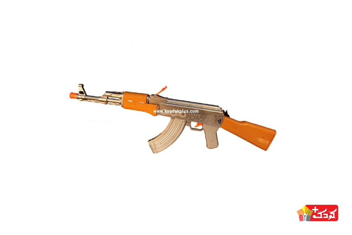تفنگ اسباب بازی موزیکال طرح AK 47 مدل LX3211B؛ یک محصول موزیکال و چراغ دار می باشد.