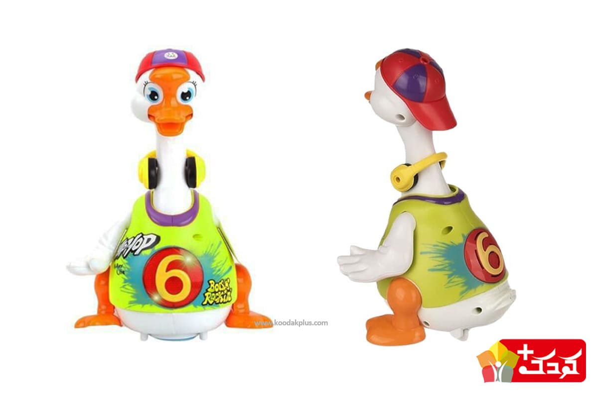 غاز یا اردک موزیکال هولی تویز یک اسباب بازی جذاب و با حرکاتی موزون برای جلب توجه و سرگرمی بچه ها می باشد و برای سنین 18 ماه به بالا توصیه می شود.