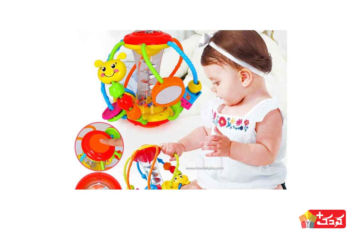 جغجغه توپی هولی تویز یک جغجغه زیبا و سرگرم کننده مناسب برای نوزادان است و می توان آن را برای نوزادان زیر یک سال نیز تهیه کرد.