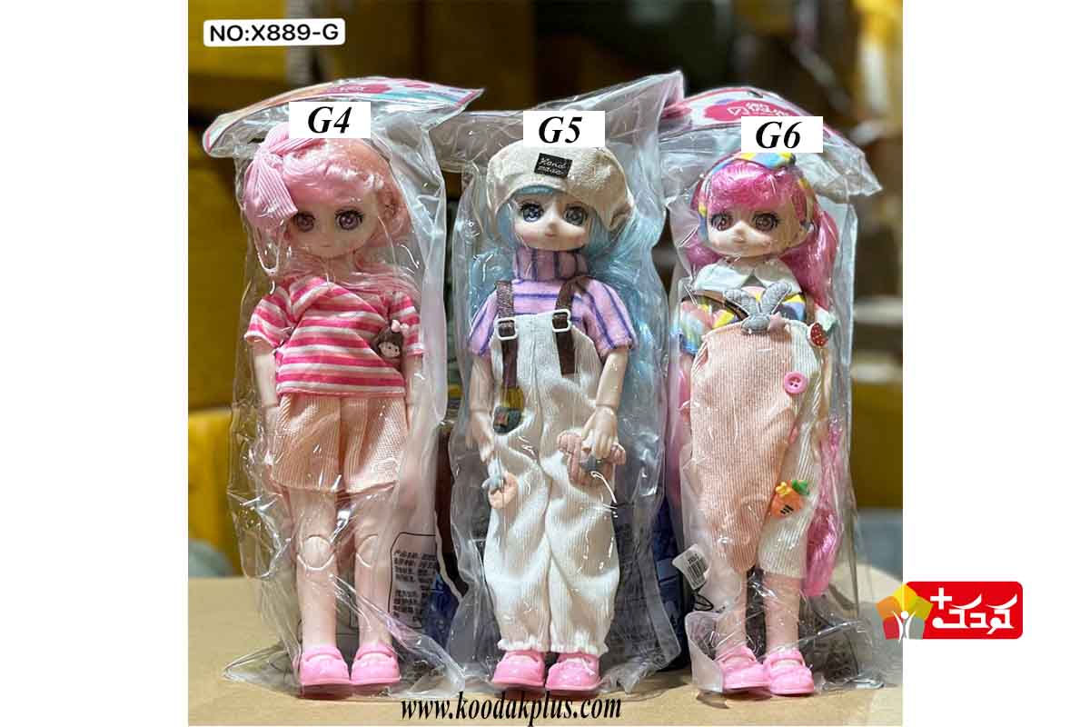 عروسک کره ای مفصل دار دخترانه مدل doll-x899 با طرح های متنوع