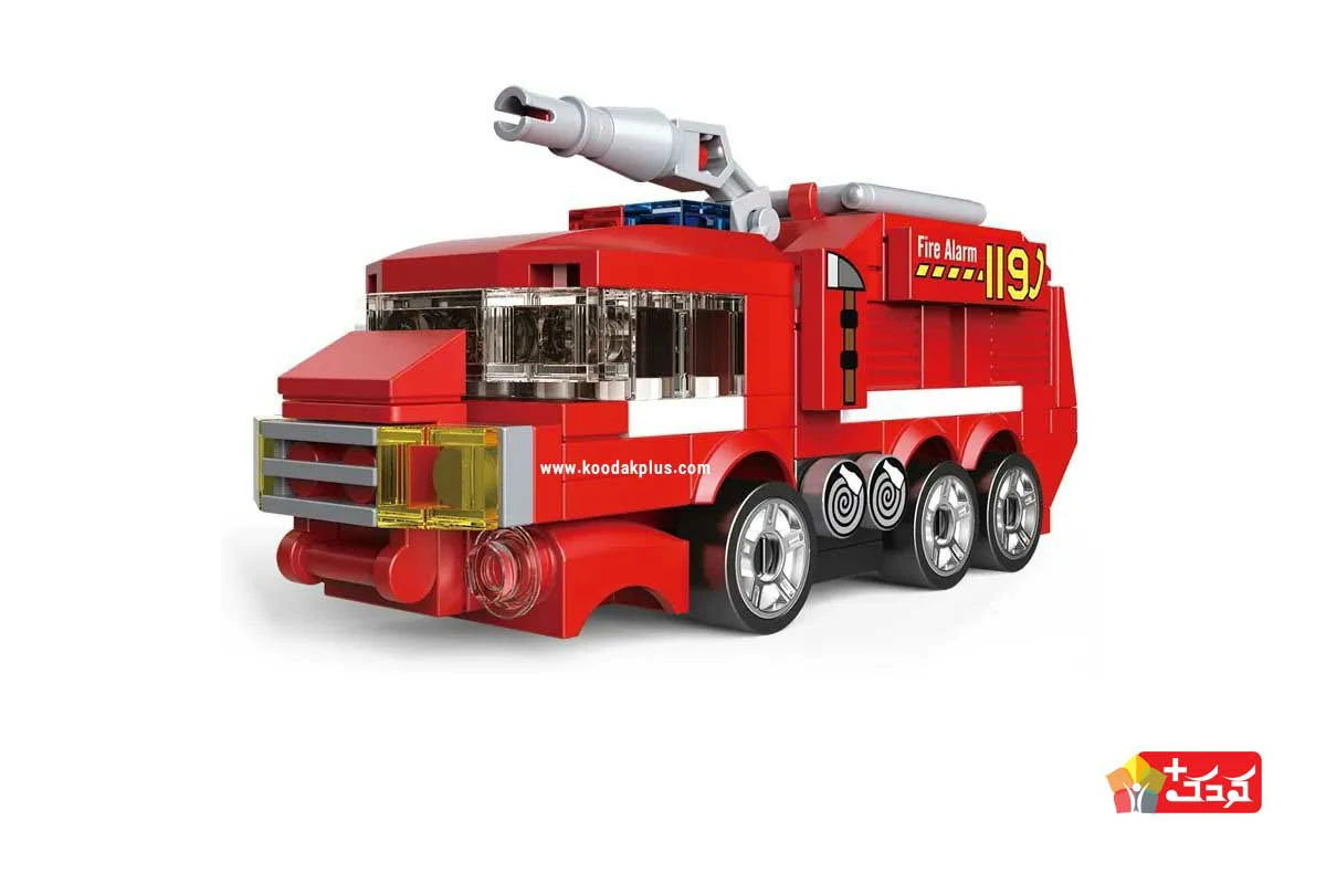 ساختنی ماشین آتشنشانی عقب کش مدل 22034؛ دارای 125 قطعه سرهم کردنی می باشد