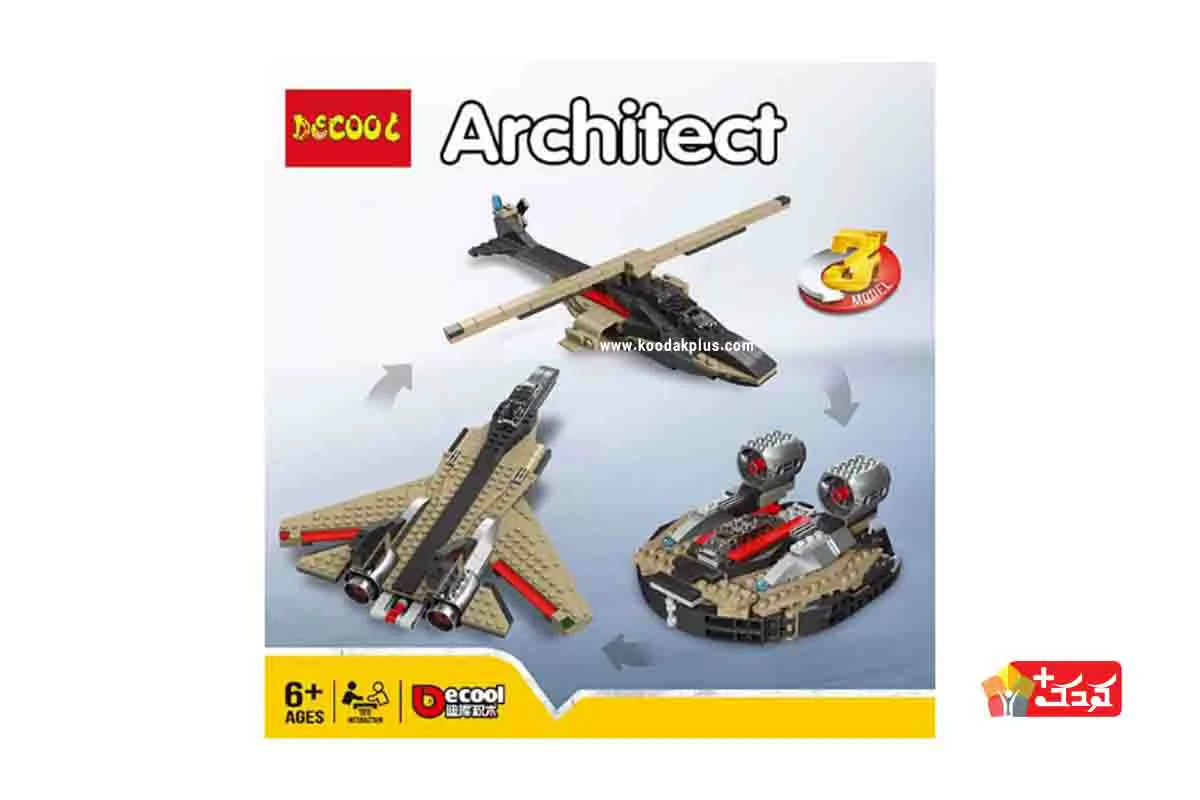 لگو 3 مدلی هواپیما جنگی مدل DECOOL-3123 برای بعد از 6 سالگی مناسب است.