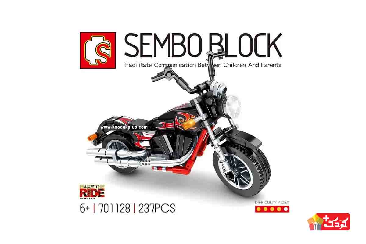 لگو اسباب بازی موتور سیکلت سمبو بلاک مدل  701128 برای بعد از 6 سالگی مناسب است.