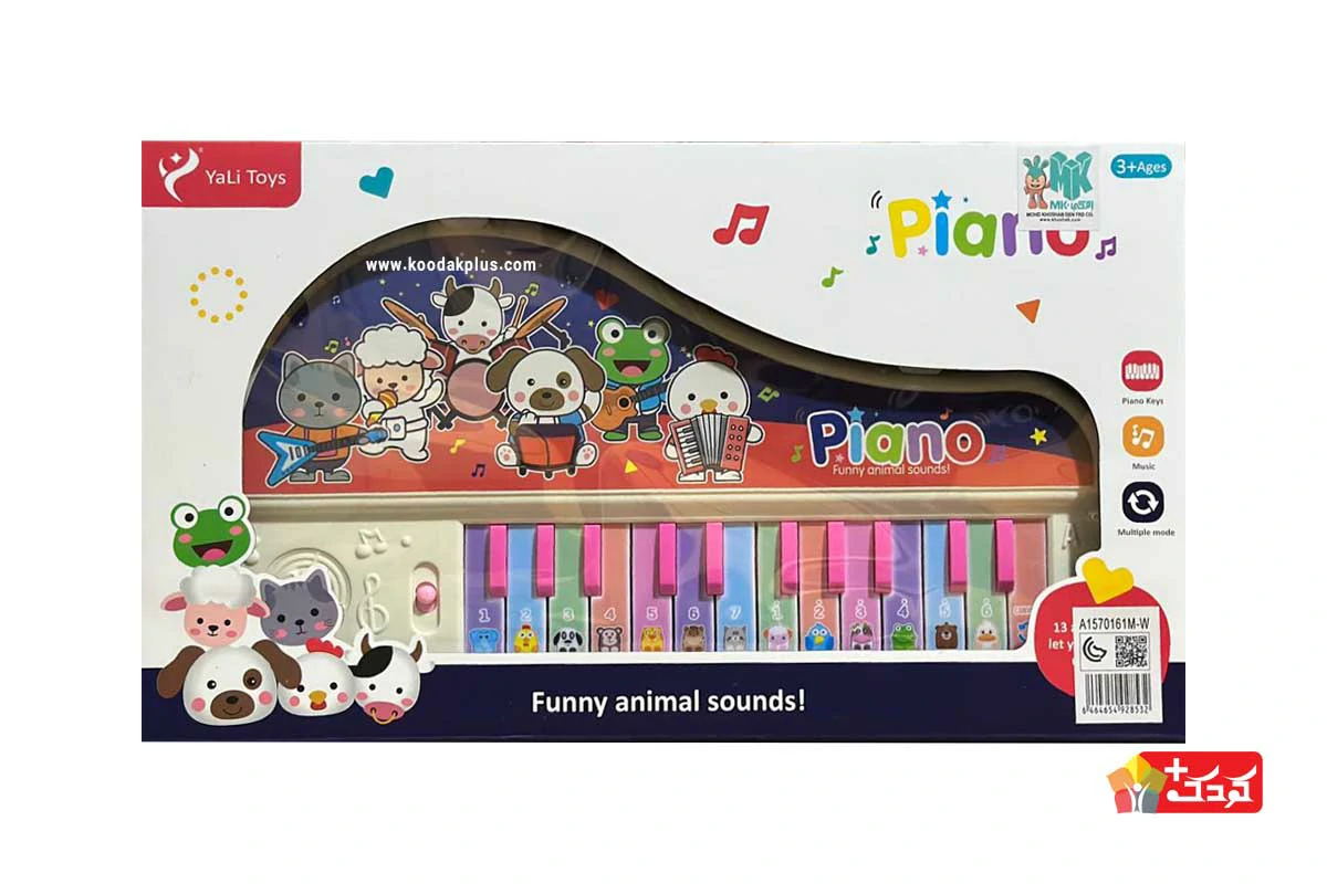پیانو بچه گانه حیوانات مدل 779 برای بعد از 3 سالگی مناسب است.