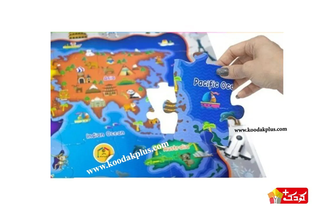 پازل نقشه جهان برای کودکان بسیار مفید است