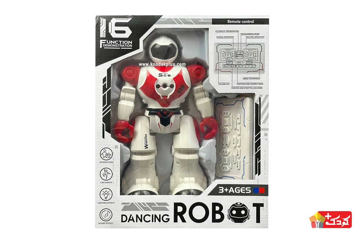ربات کنترلی رقاص و موزیکال اسباب بازی مدل 29-606 برای بعد از 3 سالگی مناسب است.